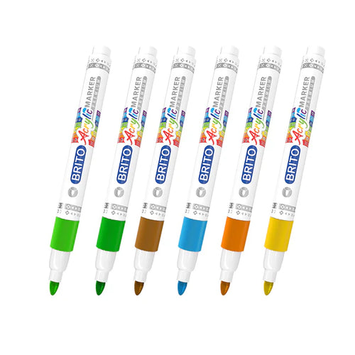 Premium Acrylic Markers (Pack of 12 markers)