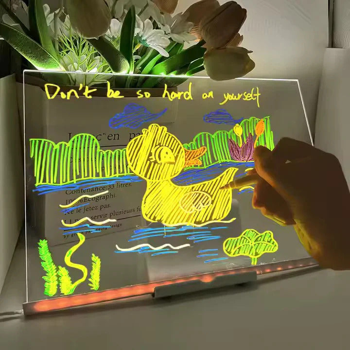 LED glow drawing board
