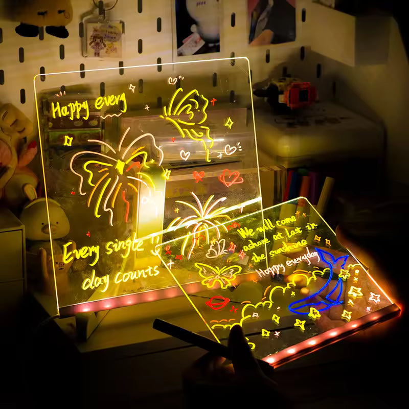 LED glow drawing board 10x8