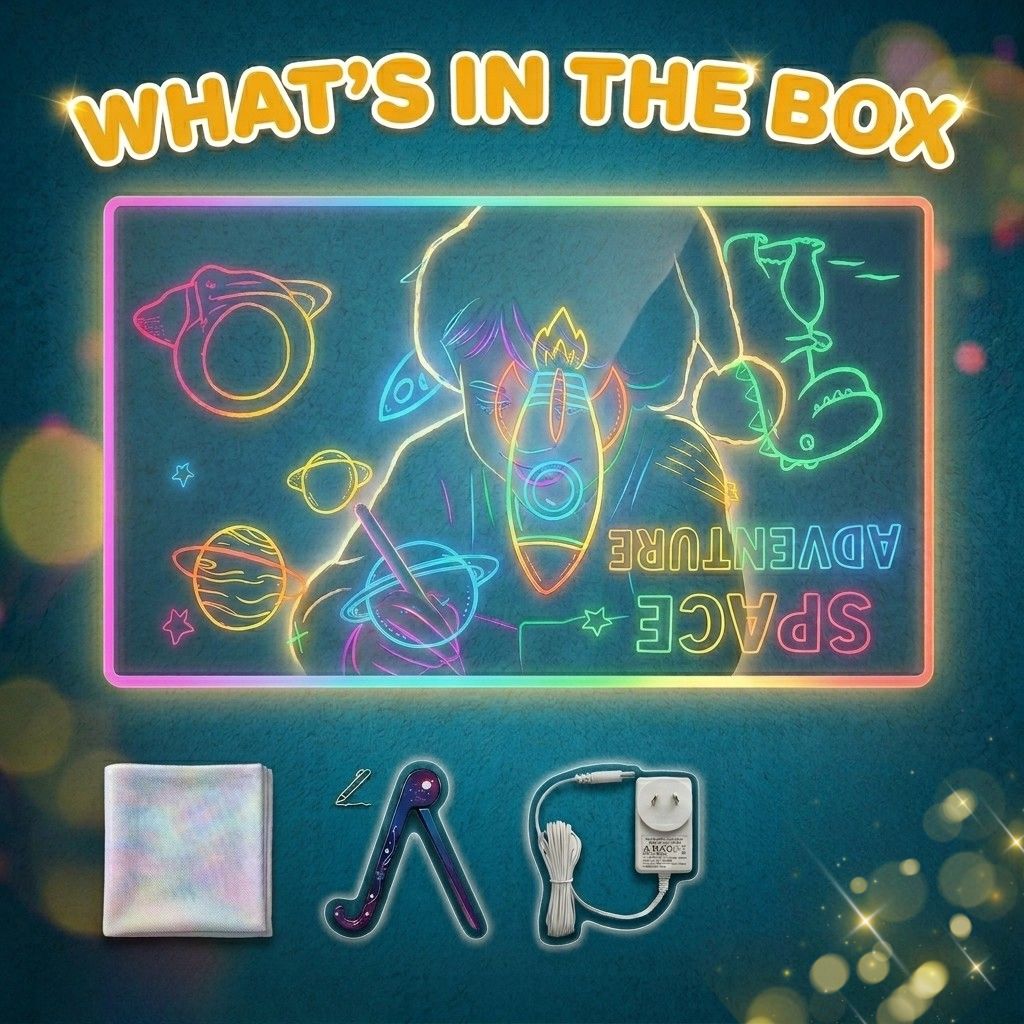 LED glow drawing board